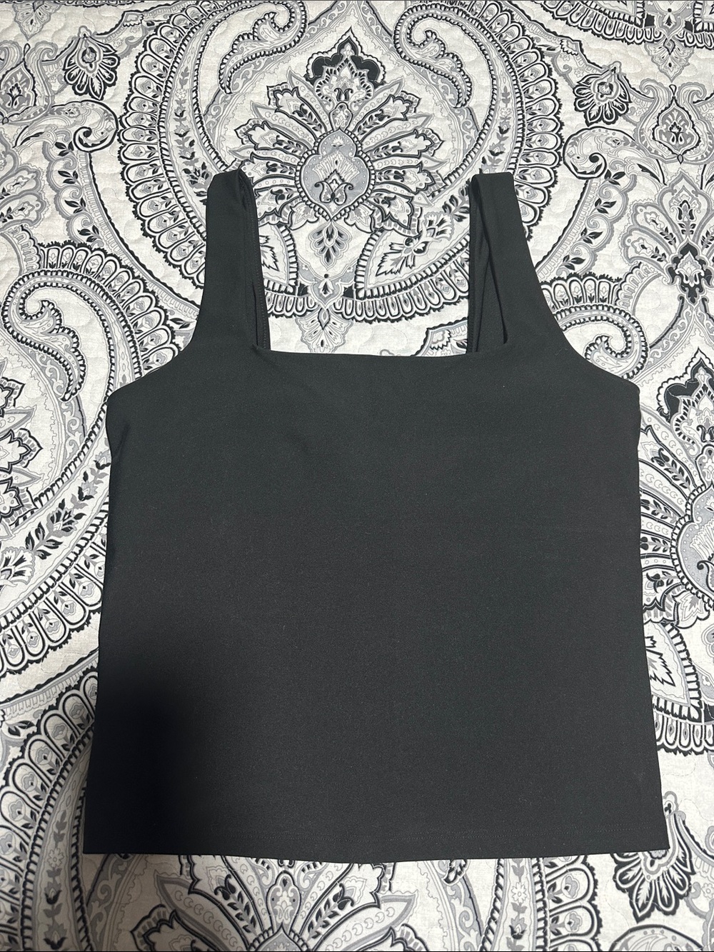 Abercrombie & Fitch Black Square Neck Tank Top